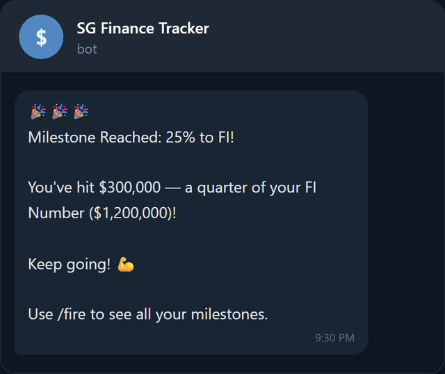 FI milestone celebration